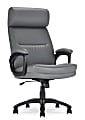 Serta® Comfort Ergonomic Bonded Leather Mid-Back Big & Tall Executive Office Chair, Gray 1 thumbnail image