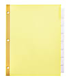 Office Depot® Brand Insertable Dividers With Big Tabs, Buff, Clear Tabs, 8-Tab, Pack Of 4 Sets