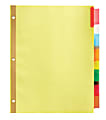Office Depot® Brand Insertable Dividers With Big Tabs, Buff, Assorted Colors, 8-Tab, Pack Of 4 Sets