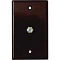 DataComm 2.4 GHZ Coax Wall Plate, Brown, UL - 1-gang - Brown 1 thumbnail image