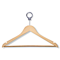 Honey-Can-Do Wood Hotel Suit Hangers, 8 1/2"H x 1/2"W x 17 11/16"D, Maple, Pack Of 24