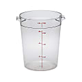 Cambro Camwear Round 8-Quart Food Containers, Clear, Set Of 12 Containers 1 thumbnail image
