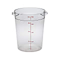 Cambro Camwear Round 8-Quart Food Containers, Clear, Set Of 12 Containers