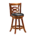 Monarch Specialties Wood Bar Stools, 39"H, Black/Oak, Set Of 2 Stools