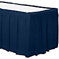 Amscan Plastic Table Skirts, True Navy, 21’ x 29”, Pack Of 2 Skirts
