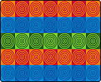 Flagship Carpets Bull's-Eye Block, Rectangle, 10' 9" x 13' 2", Multicolor