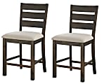 Coast to Coast Aspen Court Counter-Height Dining Chairs, Oatmeal, Set Of 2 Chairs