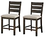 Coast to Coast Aspen Court Counter-Height Dining Chairs, Oatmeal, Set Of 2 Chairs 1 thumbnail image