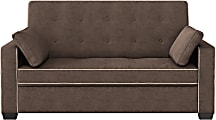 Lifestyle Solutions Serta Andrew Convertible Sofa, Queen Size, 39 3/5 H x 72 3/5 W x 37 3/5 D, Java 1 thumbnail image
