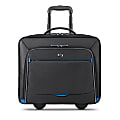 Solo New York Active Rolling Overnighter Case with 15.6" Laptop Pocket, Black/Blue