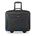 Solo New York Active Rolling Overnighter Case with 15.6" Laptop Pocket, Black/Blue 1 thumbnail image