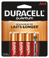Duracell® Quantum AA Alkaline Batteries, Pack Of 4 1 thumbnail image