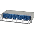Omnitron Systems 19" Cable Management Tray - Cable Tray - 1U Rack Height - 19" Panel Width