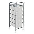 Honey Can Do Rolling Storage Cart, 5 Drawers, 38” x 17-3/4”, Chrome 1 thumbnail image