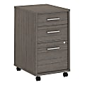 kathy ireland® Office by Bush Business Furniture Method 19-3/4"D Vertical 3-Drawer Mobile File Cabinet, Cocoa, Delivery