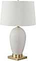 Monarch Specialties Potter Table Lamp, 26”H, Ivory/White