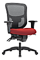 WorkPro® 9500XL Series Big & Tall Ergonomic Mesh/Premium Fabric Mid-Back Chair, Black/Cherry, BIFMA Compliant