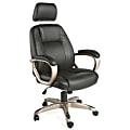 Comfort Products Sojourner Leather Chair With Headrest, 50"H x 21 1/4"W x 30"D, Black