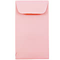 JAM Paper® Coin Envelopes, #5 1/2, Gummed Seal, Baby Pink, Pack Of 50 Envelopes