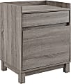 Linon Layla 22"W x 17-3/16"D Lateral 2-Drawer Home Office File Cabinet, Gray 1 thumbnail image