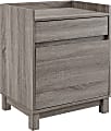 Linon Layla 22"W x 17-3/16"D Lateral 2-Drawer Home Office File Cabinet, Gray