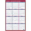 AT-A-GLANCE® Vertical Reversible Erasable Academic and Regular Year 2025-2026 Wall Calendar, Large, 36" x 24"