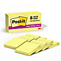 Post-it Super Sticky Notes, 1 7/8 in x 1 7/8 in, 8 Pads, 90 Sheets/Pad, 2x the Sticking Power, Canary Yellow