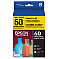 Epson® 60 DuraBrite® Ultra Cyan/Magenta/Yellow Ink Cartridge Multipack & 50 Sheets Of 4" x 6" Photo Paper, T060520 1 thumbnail image