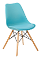 Ave Six Allen Guest Chair, Teal/Natural Wood