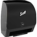 Scott Automatic Slimroll Towel Dispenser - 7.3" D x 11.8" W x 12.3" H- Plastic - Black - Automatic, Compact, Hygienic, Wall Mountable, Touc - 47196 1 thumbnail image