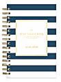 Blue Sky™ Day Designer Daily/Monthly Academic Planner, 5" x 8", 50% Recycled, Navy Stripe, July 2018 to June 2019