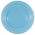 JAM PAPER Round Plastic Party Plates, Large, 10 1/4 inch, Caribbean Light Blue, 20/Pack  1 thumbnail image