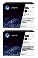 HP 81A Black Toner Cartridges, Pack Of 2, CF281A 1 thumbnail image