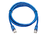Tripp Lite Cat6a Patch Cable F/UTP Snagless w/ PoE 10G CMR-LP Blue M/M 6ft - 6 ft Category 6a Network Cable - 1.25 GB/s - Shielding - Blue