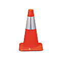 3M™ TEKK Protection™ PVC Reflective Traffic Safety Cone, 18", Red Orange