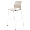 KFI Studios Imme Stacking Bar Stool, 44'"H, Moonbeam/White