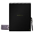 Rocketbook Flip Smart Reusable Letter Size Notepad, 8-1/2" x 11", 1 Subject, Dot-Grid and Line Ruled, 16 Sheets, Black