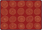 Flagship Carpets Circles Rug, Rectangle, 6' x 8' 4", Brick