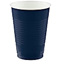 Amscan 436811 Plastic Cups, 12 Oz, True Navy, 50 Cups Per Pack, Case Of 3 Packs
