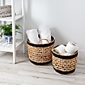 Honey Can Do Round Nesting Baskets, 18-1/8”H x 13-13/16”W x 13-13/16”D, Natural, Set Of 2 Baskets 1 thumbnail image