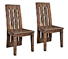 Coast to Coast Wood Dining Chairs, Brownstone, Set Of 2 Chairs