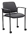 Boss Office Products Caressoft Square Back Stacking Chair with Antimicrobial Protection, Black 1 thumbnail image