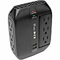 Eaton Tripp Lite Series Surge Protector Power Strip 6-Outlet with 3 Rotatable Outlets - Direct Plug-In, 1200 Joules, 2 USB Ports - SWIVEL6USB 1 thumbnail image
