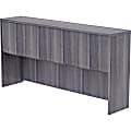 Lorell® Essentials 71"W Credenza Hutch, Weathered Charcoal