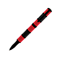 Monteverde® Regatta™ Rollerball Pen, Fine Point, 0.7 mm, Red Barrel, Black Ink