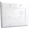 DataComm 45-0027-WH 2-Gang Split Plate with Flexible Opening ((White) - 2-gang - White 1 thumbnail image