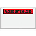 Tape Logic® "Packing List Enclosed" Envelopes, Panel Face, Red, 4 1/2" x 7 1/2" Pack Of 1,000