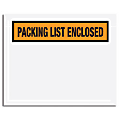 Tape Logic® "Packing List Enclosed" Envelopes, Panel Face, Orange, 4 1/2" x 6" Pack Of 1,000