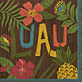 Amscan 712736 Summer Vintage Tiki Lunch Napkins, 6-1/2" x 6-1/2", Brown, Pack Of 100 Napkins 1 thumbnail image