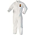Kleenguard A40 Coveralls - Zipper Front - 3-Xtra Large Size - Liquid, Flying Particle Protection - White - 44306 1 thumbnail image